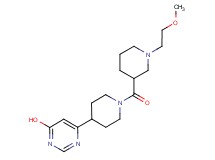 6-(1-{[1-(2-methoxyethyl)piperidin-3-yl]carbonyl}piperidin-4-yl)pyrimidin-4-ol