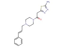 5-(2-oxo-2-{4-[(2E)-3-phenyl-2-propen-1-yl]-1-piperazinyl}ethyl)-1,3,4-thiadiazol-2-amine trifluoroacetate