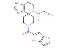 5-propionyl-1'-(4H-thieno[3,2-b]pyrrol-5-ylcarbonyl)-1,5,6,7-tetrahydrospiro[imidazo[4,5-c]pyridine-4,4'-piperidine]