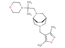 (1S*,5R*)-3-[(3,5-dimethylisoxazol-4-yl)methyl]-6-(2-methyl-2-morpholin-4-ylpropyl)-3,6-diazabicyclo[3.2.2]nonane