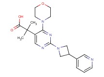 2-methyl-2-[4-morpholin-4-yl-2-(3-pyridin-3-ylazetidin-1-yl)pyrimidin-5-yl]propanoic acid