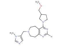 4-[3-(methoxymethyl)pyrrolidin-1-yl]-7-[(1-methyl-1H-imidazol-5-yl)methyl]-6,7,8,9-tetrahydro-5H-pyrimido[4,5-d]azepine