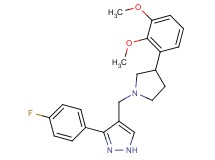 4-{[3-(2,3-dimethoxyphenyl)pyrrolidin-1-yl]methyl}-3-(4-fluorophenyl)-1H-pyrazole