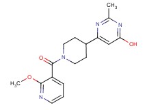 6-{1-[(2-methoxy-3-pyridinyl)carbonyl]-4-piperidinyl}-2-methyl-4-pyrimidinol