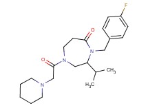 4-(4-fluorobenzyl)-3-isopropyl-1-(1-piperidinylacetyl)-1,4-diazepan-5-one