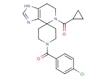 1'-(4-chlorobenzoyl)-5-(cyclopropylcarbonyl)-1,5,6,7-tetrahydrospiro[imidazo[4,5-c]pyridine-4,4'-piperidine]