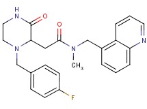 2-[1-(4-fluorobenzyl)-3-oxo-2-piperazinyl]-N-methyl-N-(5-quinolinylmethyl)acetamide