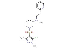 1-[(5-chloro-1,3-dimethyl-1H-pyrazol-4-yl)sulfonyl]-N-methyl-N-[2-(2-pyridinyl)ethyl]-3-piperidinamine