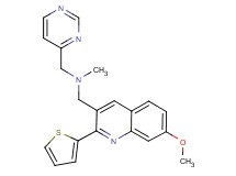 1-[7-methoxy-2-(2-thienyl)-3-quinolinyl]-N-methyl-N-(4-pyrimidinylmethyl)methanamine