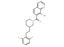7-({3-[2-(2,6-difluorophenyl)ethyl]-1-piperidinyl}carbonyl)-8-quinolinol