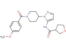 N-{1-[1-(4-methoxybenzoyl)-4-piperidinyl]-1H-pyrazol-5-yl}tetrahydro-3-furancarboxamide