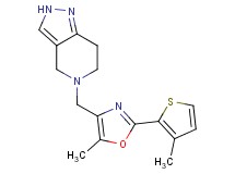 5-{[5-methyl-2-(3-methyl-2-thienyl)-1,3-oxazol-4-yl]methyl}-4,5,6,7-tetrahydro-2H-pyrazolo[4,3-c]pyridine