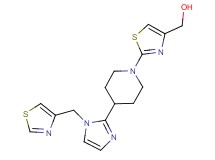 (2-{4-[1-(1,3-thiazol-4-ylmethyl)-1H-imidazol-2-yl]-1-piperidinyl}-1,3-thiazol-4-yl)methanol