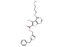 N-[(2-benzyl-1,3-thiazol-4-yl)methyl]-4-[(3-methoxypropyl)amino]-5-methylthieno[2,3-d]pyrimidine-6-carboxamide