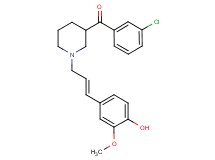 (3-chlorophenyl){1-[(2E)-3-(4-hydroxy-3-methoxyphenyl)-2-propen-1-yl]-3-piperidinyl}methanone