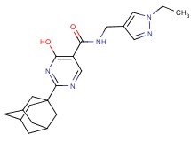 2-(1-adamantyl)-N-[(1-ethyl-1H-pyrazol-4-yl)methyl]-4-hydroxypyrimidine-5-carboxamide