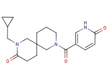 2-(cyclopropylmethyl)-8-[(6-oxo-1,6-dihydro-3-pyridinyl)carbonyl]-2,8-diazaspiro[5.5]undecan-3-one