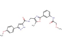 N-[(2-{3-[(methoxyacetyl)amino]phenyl}-5-methyl-1,3-oxazol-4-yl)methyl]-3-(4-methoxyphenyl)-1H-pyrazole-5-carboxamide