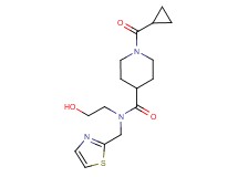 1-(cyclopropylcarbonyl)-N-(2-hydroxyethyl)-N-(1,3-thiazol-2-ylmethyl)-4-piperidinecarboxamide