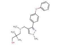 2,2-dimethyl-3-(methyl{[1-methyl-3-(4-phenoxyphenyl)-1H-pyrazol-4-yl]methyl}amino)-1-propanol