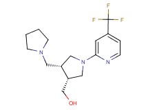 {(3R*,4R*)-4-(pyrrolidin-1-ylmethyl)-1-[4-(trifluoromethyl)pyridin-2-yl]pyrrolidin-3-yl}methanol