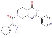 2-pyridin-4-yl-7-(1,4,5,6-tetrahydrocyclopenta[c]pyrazol-3-ylcarbonyl)-5,6,7,8-tetrahydropyrido[3,4-d]pyrimidin-4(3H)-one