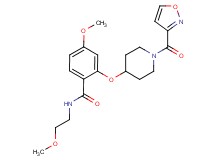 2-{[1-(isoxazol-3-ylcarbonyl)piperidin-4-yl]oxy}-4-methoxy-N-(2-methoxyethyl)benzamide