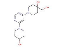 4-(hydroxymethyl)-1-[6-(4-hydroxypiperidin-1-yl)pyrimidin-4-yl]piperidin-4-ol