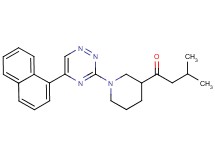3-methyl-1-{1-[5-(1-naphthyl)-1,2,4-triazin-3-yl]-3-piperidinyl}-1-butanone