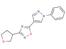 5-(1-phenyl-1H-pyrazol-4-yl)-3-(tetrahydrofuran-3-yl)-1,2,4-oxadiazole