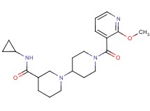 N-cyclopropyl-1'-[(2-methoxypyridin-3-yl)carbonyl]-1,4'-bipiperidine-3-carboxamide