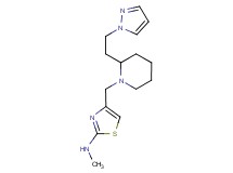 N-methyl-4-({2-[2-(1H-pyrazol-1-yl)ethyl]-1-piperidinyl}methyl)-1,3-thiazol-2-amine