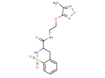 N-{2-[(4-methyl-1,2,5-oxadiazol-3-yl)oxy]ethyl}-3,4-dihydro-2H-1,2-benzothiazine-3-carboxamide 1,1-dioxide