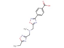 4-(5-{[[(5-ethyl-1,2,4-oxadiazol-3-yl)methyl](methyl)amino]methyl}-1,2,4-oxadiazol-3-yl)benzoic acid