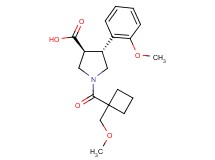 (3S*,4R*)-1-{[1-(methoxymethyl)cyclobutyl]carbonyl}-4-(2-methoxyphenyl)-3-pyrrolidinecarboxylic acid
