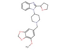 1-{1-[(7-methoxy-1,3-benzodioxol-5-yl)methyl]-4-piperidinyl}-2-(tetrahydro-2-furanyl)-1H-benzimidazole