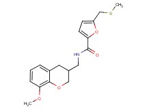 N-[(8-methoxy-3,4-dihydro-2H-chromen-3-yl)methyl]-5-[(methylthio)methyl]-2-furamide