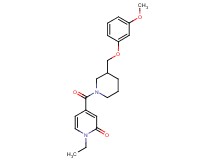 1-ethyl-4-({3-[(3-methoxyphenoxy)methyl]-1-piperidinyl}carbonyl)-2(1H)-pyridinone