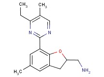 1-[7-(4-ethyl-5-methylpyrimidin-2-yl)-5-methyl-2,3-dihydro-1-benzofuran-2-yl]methanamine