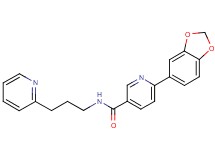 6-(1,3-benzodioxol-5-yl)-N-(3-pyridin-2-ylpropyl)nicotinamide