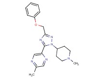 2-methyl-5-[1-(1-methylpiperidin-4-yl)-3-(phenoxymethyl)-1H-1,2,4-triazol-5-yl]pyrazine