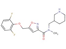 5-[(2,6-difluorophenoxy)methyl]-N-methyl-N-(3-piperidinylmethyl)-3-isoxazolecarboxamide hydrochloride