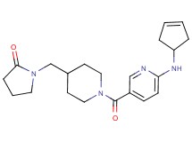 1-[(1-{[6-(cyclopent-3-en-1-ylamino)pyridin-3-yl]carbonyl}piperidin-4-yl)methyl]pyrrolidin-2-one