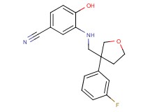 3-({[3-(3-fluorophenyl)tetrahydro-3-furanyl]methyl}amino)-4-hydroxybenzonitrile