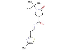 1-tert-butyl-N-[2-(4-methyl-1,3-thiazol-2-yl)ethyl]-5-oxo-3-pyrrolidinecarboxamide