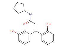N-cyclopentyl-3-(2-hydroxyphenyl)-3-(3-hydroxyphenyl)propanamide