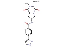 N-[(7R,8aS)-2-methyl-1,4-dioxooctahydropyrrolo[1,2-a]pyrazin-7-yl]-4-(1H-pyrazol-5-yl)benzamide