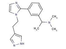 N,N-dimethyl-1-(3-{1-[2-(1H-pyrazol-4-yl)ethyl]-1H-imidazol-2-yl}phenyl)ethanamine