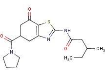 3-methyl-N-[7-oxo-5-(1-pyrrolidinylcarbonyl)-4,5,6,7-tetrahydro-1,3-benzothiazol-2-yl]pentanamide