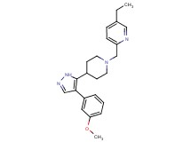 5-ethyl-2-({4-[4-(3-methoxyphenyl)-1H-pyrazol-5-yl]piperidin-1-yl}methyl)pyridine